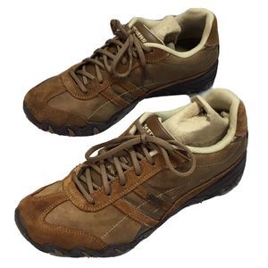 Skechers Sneaker Shoe Brown Suede Women's 8.5 Lace Up Walking Hiking 46416